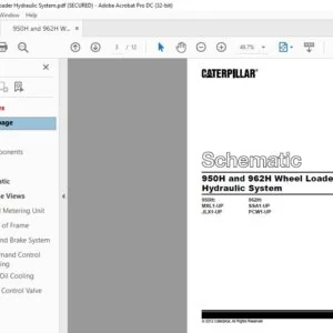 CAT 950H &  962H Wheel Loader Hydraulic System Schematic Manual - PDF DOWNLOAD