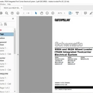 CAT 950H and 962H Wheel Loade IT62H Integrated Tool Carrier Electrical System Schematic Manual  -  PDF DOWNLOAD