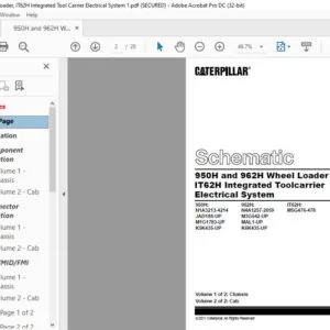 CAT 950H and 962H Wheel Loader, IT62H Integrated Tool Carrier Electrical System Schematic Manual - PDF DOWNLOAD