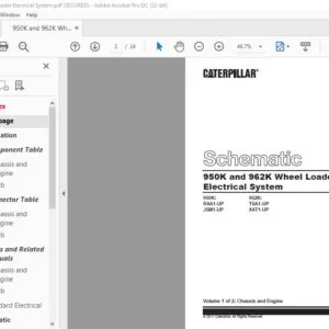 CAT 950K and 962K Wheel Loader Electrical System Schematic Manual - PDF DOWNLOAD
