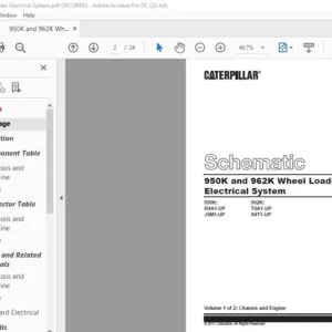 CAT 950K and 962K Wheel Loader Electrical System Schematic Manual - PDF DOWNLOAD