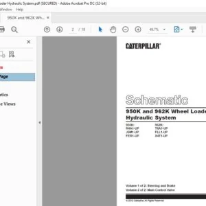 CAT 950K and 962K Wheel Loader Hydraulic System Schematic Manual - PDF DOWNLOAD