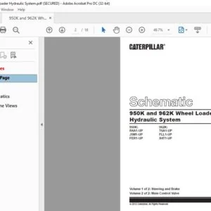 CAT 950K and 962K Wheel Loader Hydraulic System Schematic Manual -  PDF DOWNLOAD