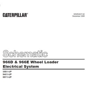CAT 966D & 966E Wheel Loader Electrical System Schematic Manual - PDF DOWNLOAD