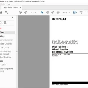 CAT 966F Series II Wheel Loader Electrical System  Schematic Manual - PDF DOWNLOAD