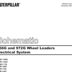 CAT 966G & 972G  Wheel Loader Electrical System & Hydraulic System Schematic Manual - PDF DOWNLOAD
