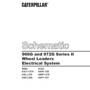 CAT 966G and 972G Series II Wheel Loaders Electrical System  Schematic Manual - PDF DOWNLOAD