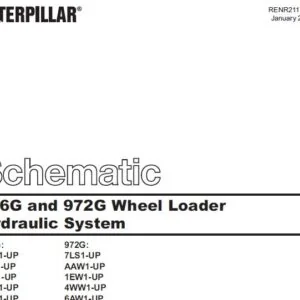 CAT 966G and 972G Wheel Loader Hydraulic System Schematic Manual - PDF DOWNLOAD
