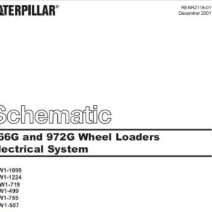 CAT 966G and 972G Wheel Loaders Electrical System Schematic Manual - PDF DOWNLOAD