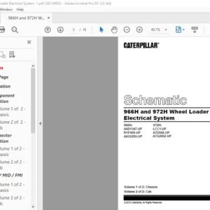 CAT 966H and 972H Wheel Loader Electrical System Schematic Manual - PDF DOWNLOAD