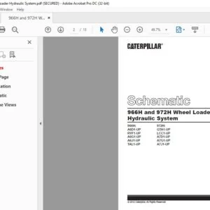 CAT 966H and 972H Wheel Loader Hydraulic System Schematic Manual - PDF DOWNLOAD