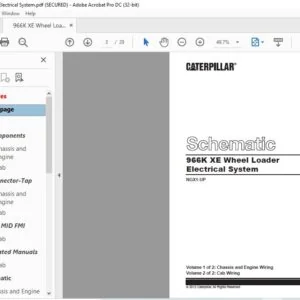 CAT 966K XE Wheel Loader Electrical System Schematic Manual - PDF DOWNLOAD