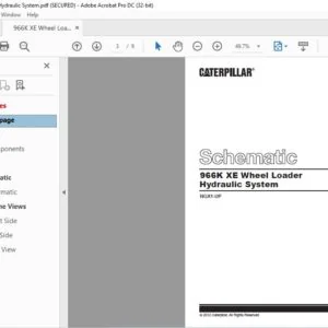 CAT 966K XE Wheel Loader Hydraulic System Schematic Manual - PDF DOWNLOAD