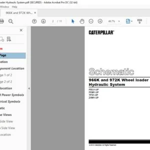 CAT 966K and 972K Wheel Loader Hydraulic System Schematic Manual - PDF DOWNLOAD