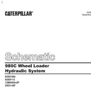 CAT 980C Wheel Loader Hydraulic System Schematic Manual - PDF DOWNLOAD