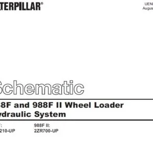 CAT 988F and 988F II Wheel Loader Hydraulic System Schematic Manual - PDF DOWNLOAD