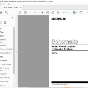 CAT 992K Wheel Loader Hydraulic System (Interactive) (System) Schematic Manual - PDF DOWNLOAD
