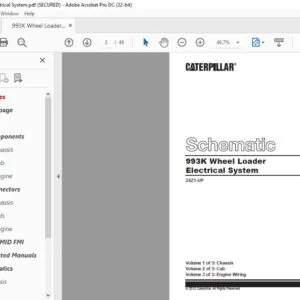 CAT 993K Wheel Loader Electrical System Schematic Manual - PDF DOWNLOAD