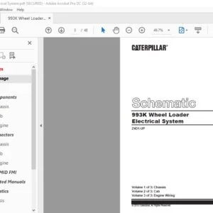 CAT 993K Wheel Loader Electrical System Schematic Manual - PDF DOWNLOAD