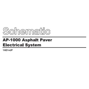 CAT AP-1000 Asphalt Paver Electrical System Schematic Manual - PDF DOWNLOAD