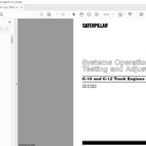 CAT C-10 & C-12 Truck Engines System Operation Testing & Adjusting Manual - PDF DOWNLOAD