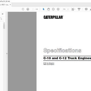 CAT C-10 and C-12 Truck Engines Specifications Manual - PDF DOWNLOAD