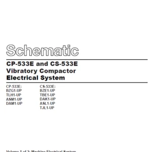 CAT CP-533E & CS-533E Vibratory Compactor Electrical System Schematic Manual - PDF DOWNLOAD