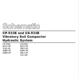 CAT CP-533E & CS-533E Vibratory Soil Compactor Hydraulic System Schematic Manual - PDF DOWNLOAD