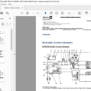 CAT D25D D30D D350D D40D & D400D ARTICULATED DUMP HYDRAULIC SCHEMATIC MANUAL