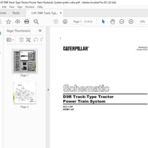 CAT D9R Track-Type Tractor Power Train Hydraulic System Schematic Manual - PDF DOWNLOAD