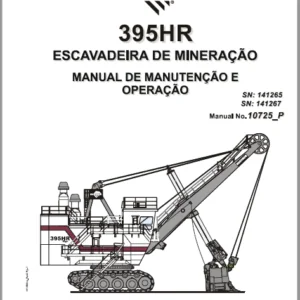 CAT ELECTRIC ROPE SHOVEL 395HR ESCAVADEIRA DE MINIRACAO MANUAL DE MANUTENCAO E OPERACAO - PDF DOWNLOAD (Portuguese)