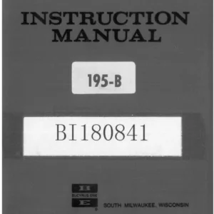 CAT Electric Rope Shovel 195B Operation & Instruction Manual - PDF DOWNLOAD