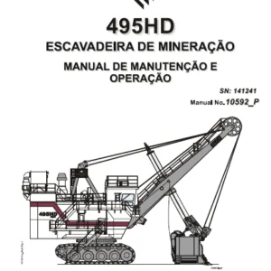 CAT Electric Rope Shovel 495HD Escavadeira de Mineração Manual de Manutenção e Operação - PDF DOWNLOAD (Portuguese)