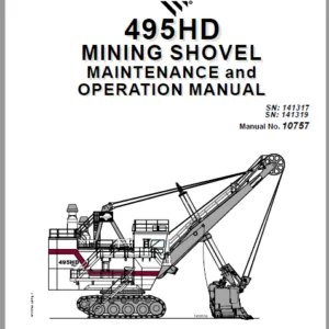 CAT Electric Rope Shovel 495HD MIINIINNG SHOVEL MAINTENANCE and OPERATION MANUAL - PDF DOWNLOAD