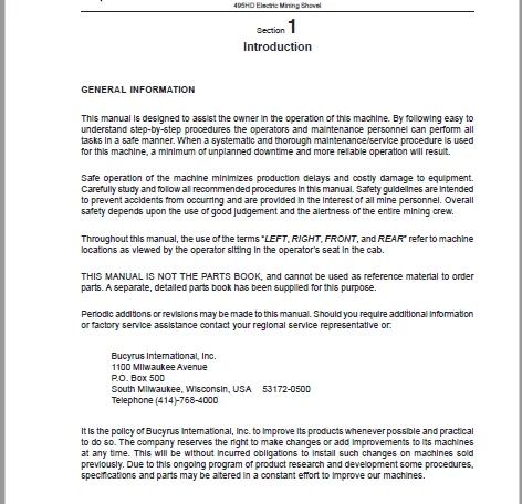 CAT Electric Rope Shovel 495HD MIINIINNG SHOVEL MAINTENANCE and OPERATION MANUAL - PDF DOWNLOAD - Image 4