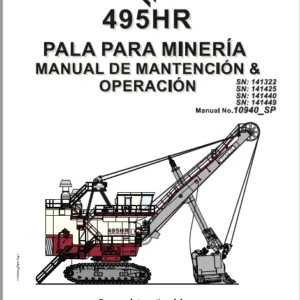 CAT Electric Rope Shovel 495HR Palas para Minería Manual De Mantencion & Operacion - PDF DOWNLOAD