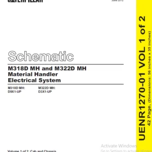 CAT M318 MH & M322D MH Material Handler Electrical System Schematic Manual