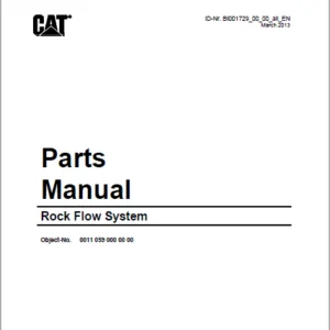 CAT Rock Mover Rock Flow System Parts Manual - PDF DOWNLOAD