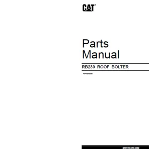 CAT Roof Bolte RB230 ROOF BOLTER Parts Manual - PDF DOWNLOAD