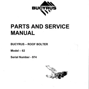 CAT Roof Bolter 62 ROOF BOLTER  Parts Catalog Manual  - PDF DOWNLOAD