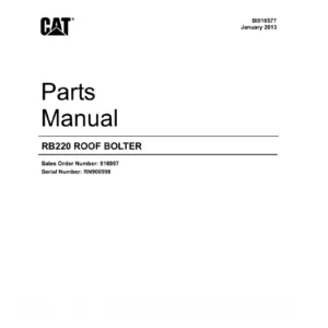 CAT Roof Bolter RB220 ROOF BOLTER Parts Manual - PDF DOWNLOAD