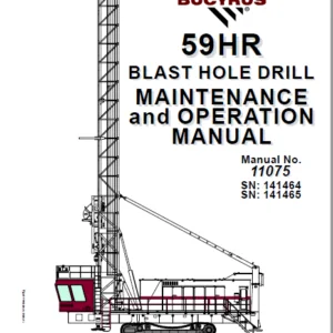 CAT Rotary Track Drill 59HR Blast Hole Drill MAINTENANCE & OPERATION MANUAL - PDF DOWNLOAD