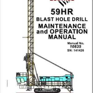 CAT Rotary Track Drill 59HR Blast Hole Drill  Maintenance And Operation Manual  - PDF DOWNLOAD