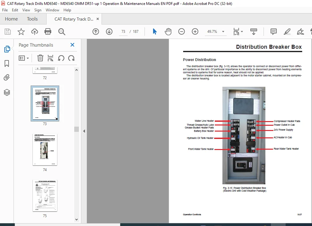 CAT Rotary Track Drill MD6540 Rotary Blasthole Drill Operation & Maintenance Manual - PDF DOWNLOAD - Image 6