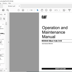 CAT Rotary Track Drill MD6640 Blast Hole Drill Operation and Maintenance Manual - PDF DOWNLOAD (EN - FR)