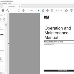 CAT Rotary Track Drill MD6640 Blast Hole Drill Operation and Maintenance Manual - PDF DOWNLOAD (EN-ES)