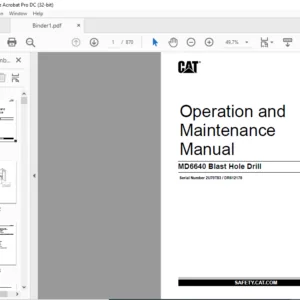 CAT Rotary Track Drill MD6640 Blast Hole Drill Operation and Maintenance Manual - PDF DOWNLOAD (EN- ES)