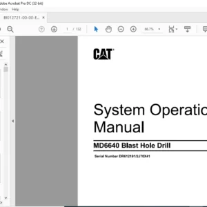 CAT Rotary Track Drill MD6640 Blast Hole Drill System Operation Manual - PDF Download