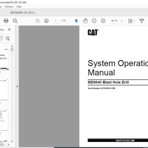 CAT Rotary Track Drill MD6640 Blast Hole Drill System Operation Manual - PDF DOWNLOAD (EN-ES)