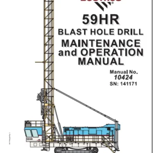 CAT Rotary Track Drills 59HR Blast Hole Drill Maintenance And Operation Manual - PDF DOWNLOAD